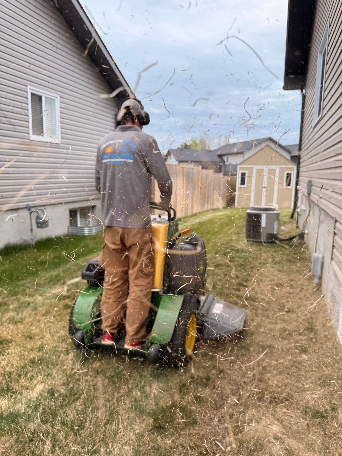 PVS LawnPros crew on a residential lawn — Ottawa Valley