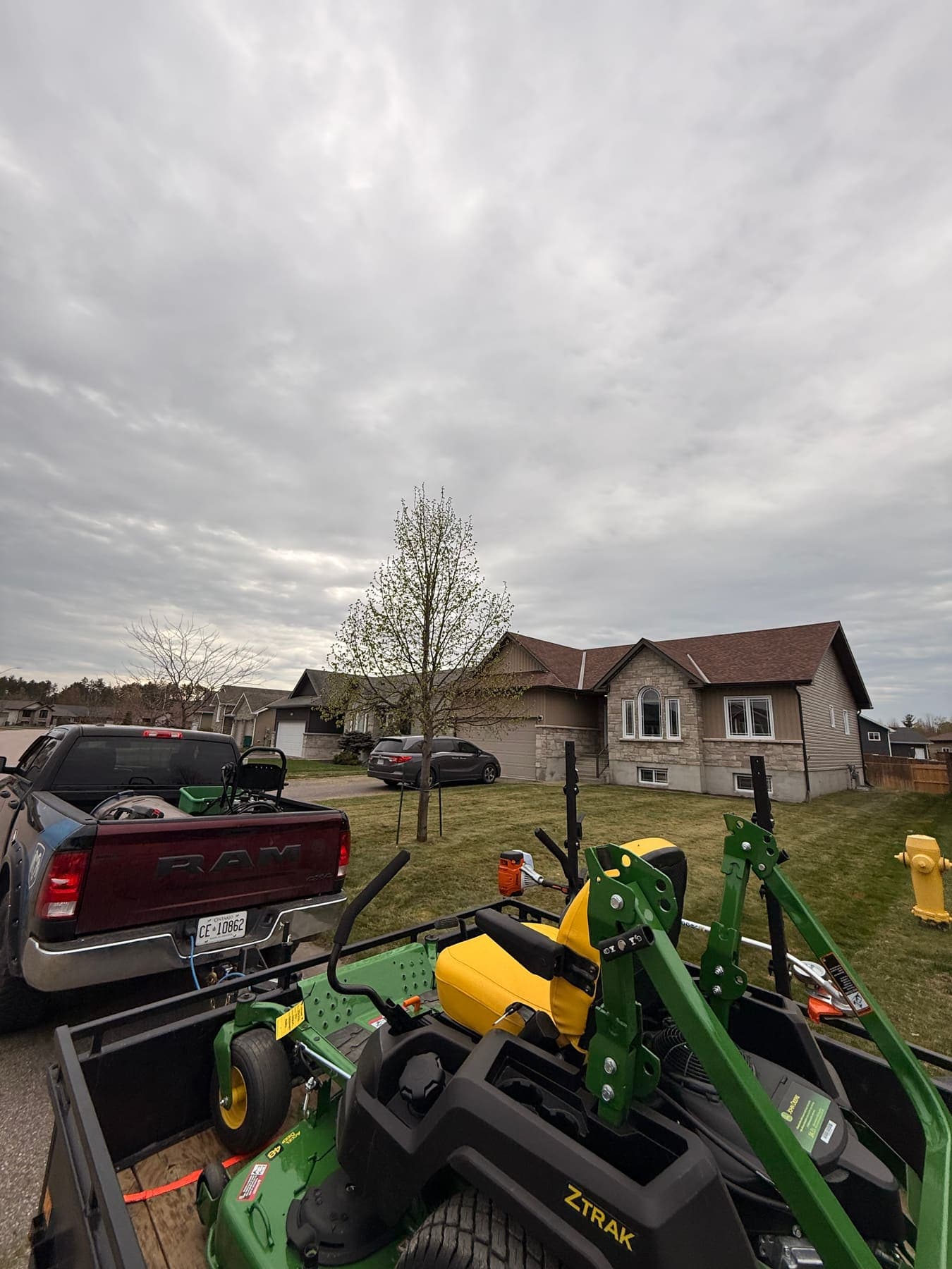 PVS LawnPros crew on a residential lawn — Ottawa Valley